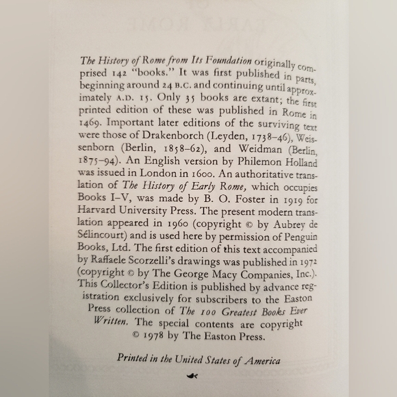 Leatherbound Book, History of Early Rome by Livy, Collectors Edition - Picture 11 of 13